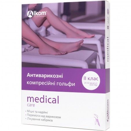 Гольфи антиварикозні medical care 	 відкритий мисок 	 клас компресії II Алком 00102